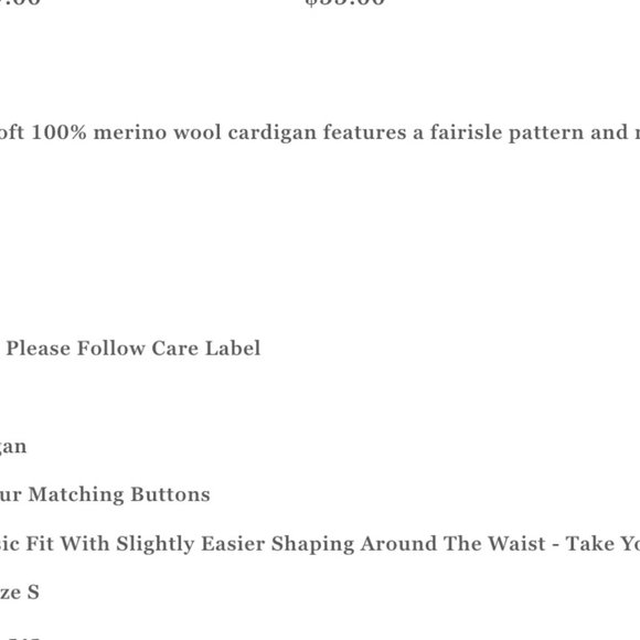 Fair Isle Cardigan by Woolovers NWT - Picture 15 of 15